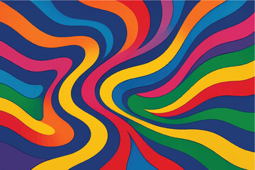 Colorful and Abstract Wavy Patterns Modern and Retro Designs