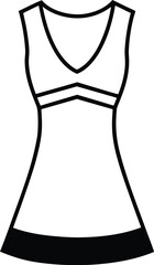  vector illustration of sporty tennis dress