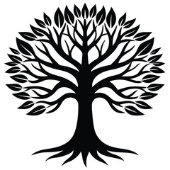 Tree vector silhouette Single collection 