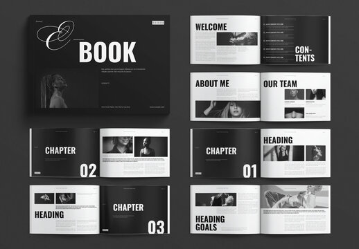 Ebook Template Design Layout Landscape