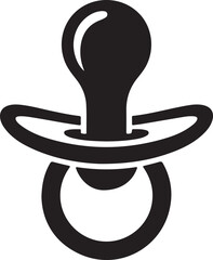 Obraz premium Baby pacifier icon silhouette illustration with white background.01