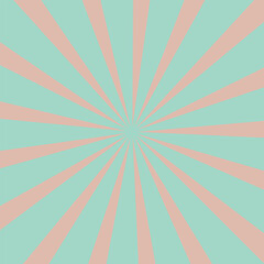 Abstract Background With Alternating Soft Pink And Teal Stripes Radiating From The Center. new, trendy, 2025, unique,