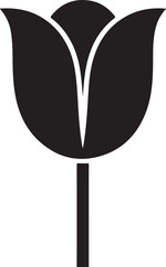 Tulip flower icon vector isolated