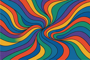 Colorful and Abstract Wavy Patterns Modern and Retro Designs