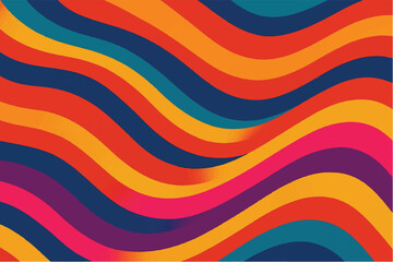 Colorful and Abstract Wavy Patterns Modern and Retro Designs