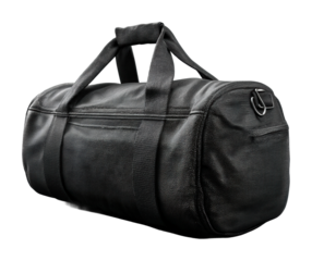 Sporty duffel bag for active lifestyle urban product view isolated on transparent background, png