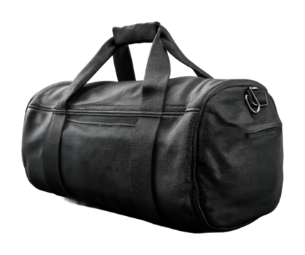 Sporty duffel bag for active lifestyle urban product view isolated on transparent background, png