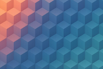 A colorful and modern 3D cube pattern design with a gradient effect.