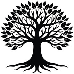 Tree vector silhouette Single collection 