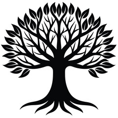 Tree vector silhouette Single collection 