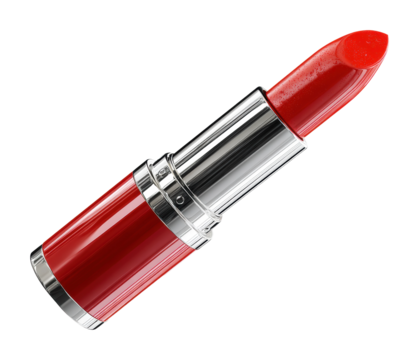 Bold red lipstick application tutorial beauty video guide elegant isolated on transparent background, png