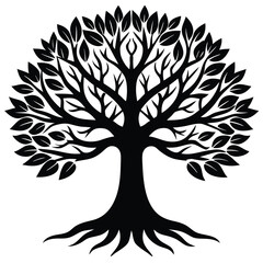 Tree vector silhouette Single collection 