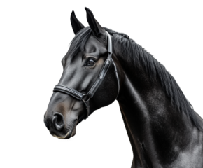 Majestic horse portrait animal isolated on transparent background, png