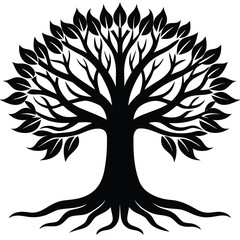 Tree vector silhouette Single collection 
