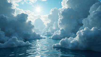 Light ink clouds forming delicate textures in water