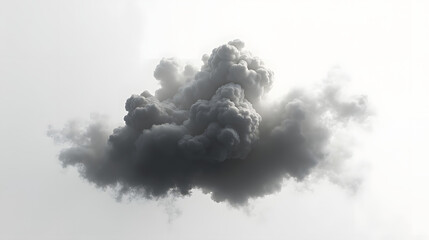 Minimalist ink cloud on white background