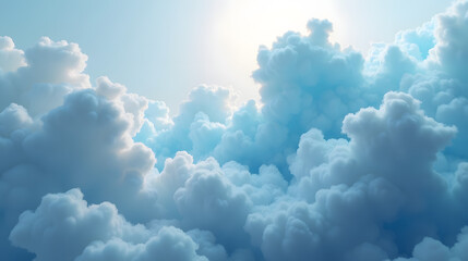 Pale blue smoke clouds merging in dreamy waves
