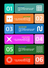 Abstract Icon Set with Colorful Elements