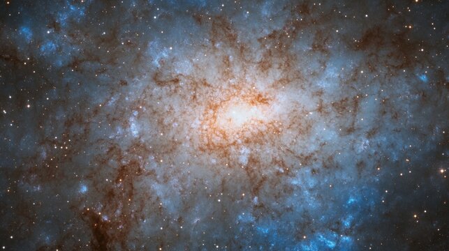 Stunning view of vibrant cosmic nebula illuminated by starlight