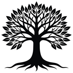 Tree vector silhouette Single collection 