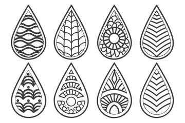 set of water drops vector