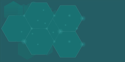 Abstract digital background featuring a geometric hexagonal grid pattern with glowing nodes and soft lighting effects. Ideal for use in technology