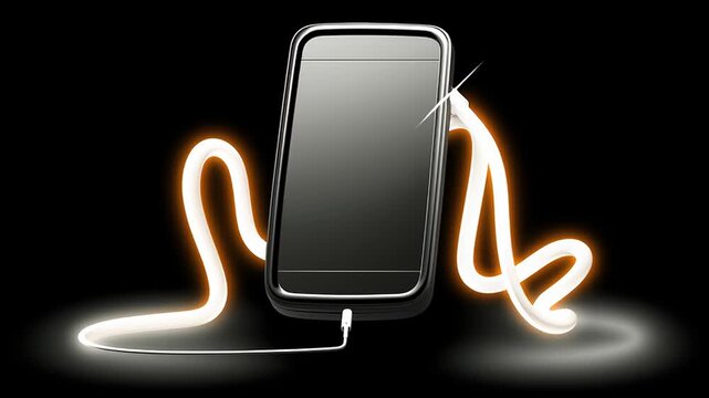 phone charging, illustration