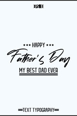 Happy Father's Day Modern Calligraphy Text Element Vertical Template