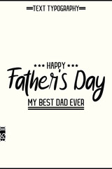 Happy Father's Day Modern StylishLettering Text Vertical