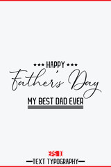 Happy Father's Day Modern Handwritten Text Vertical Template