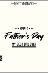 Happy Father's Day Modern StylishLettering Text Vertical