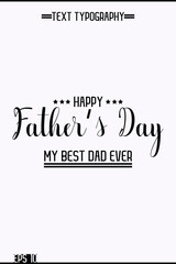Stylish Text Lettering Design Of Happy Father's Day Vertical Template