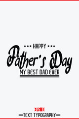 Happy Father's Day Modern Handwritten Text Vertical Template