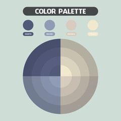 pastel color palette infographic vector design template