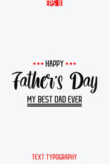 Happy Father's Day Stylish Modern Calligraphy Text Vertical Template