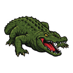 happy crocodile vector