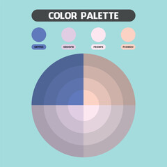 pastel color palette infographic vector design template