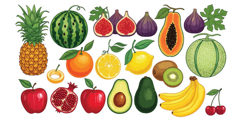 A Colorful Assortment of Fresh Fruits Depicting a Healthy Lifestyle and Vibrant Diet Choice