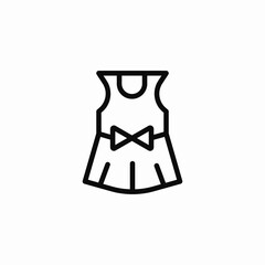 baby dress bow icon sign vector