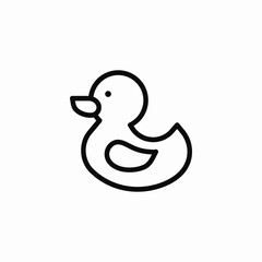 rubber duck toy icon sign vector