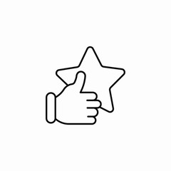 thumbs up star icon sign vector