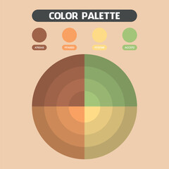 pastel color palette infographic vector design template