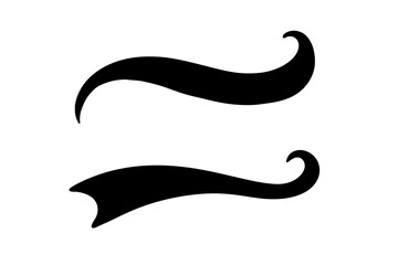 Baseball swoosh tail and underline for vintage sport logo. Retro text vector with brush line swash and American typography alphabet.