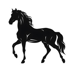 Obraz premium horse drawing silhouette