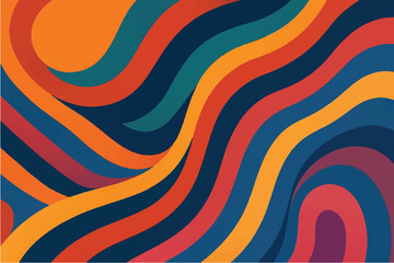 Colorful and Abstract Wavy Patterns Modern and Retro Designs