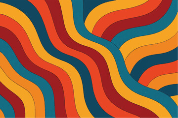 Colorful and Abstract Wavy Patterns Modern and Retro Designs