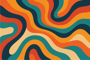 Colorful and Abstract Wavy Patterns Modern and Retro Designs