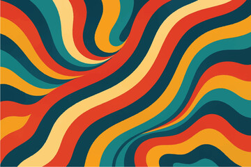 Colorful and Abstract Wavy Patterns Modern and Retro Designs