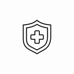 health protection shield icon sign vector