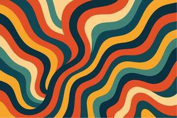 Colorful and Abstract Wavy Patterns Modern and Retro Designs